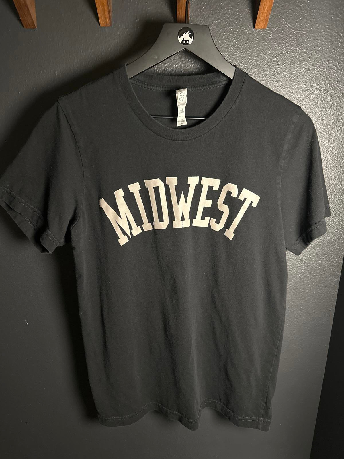 Black 'Midwest' Graphic T-Shirt, Size M