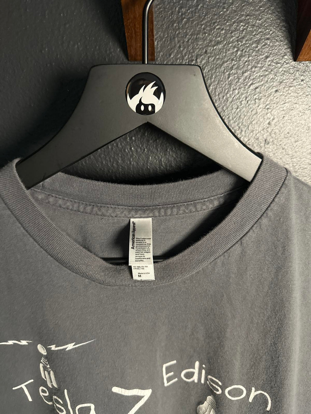 'Tesla > Edison' Graphic T-Shirt American Apparel