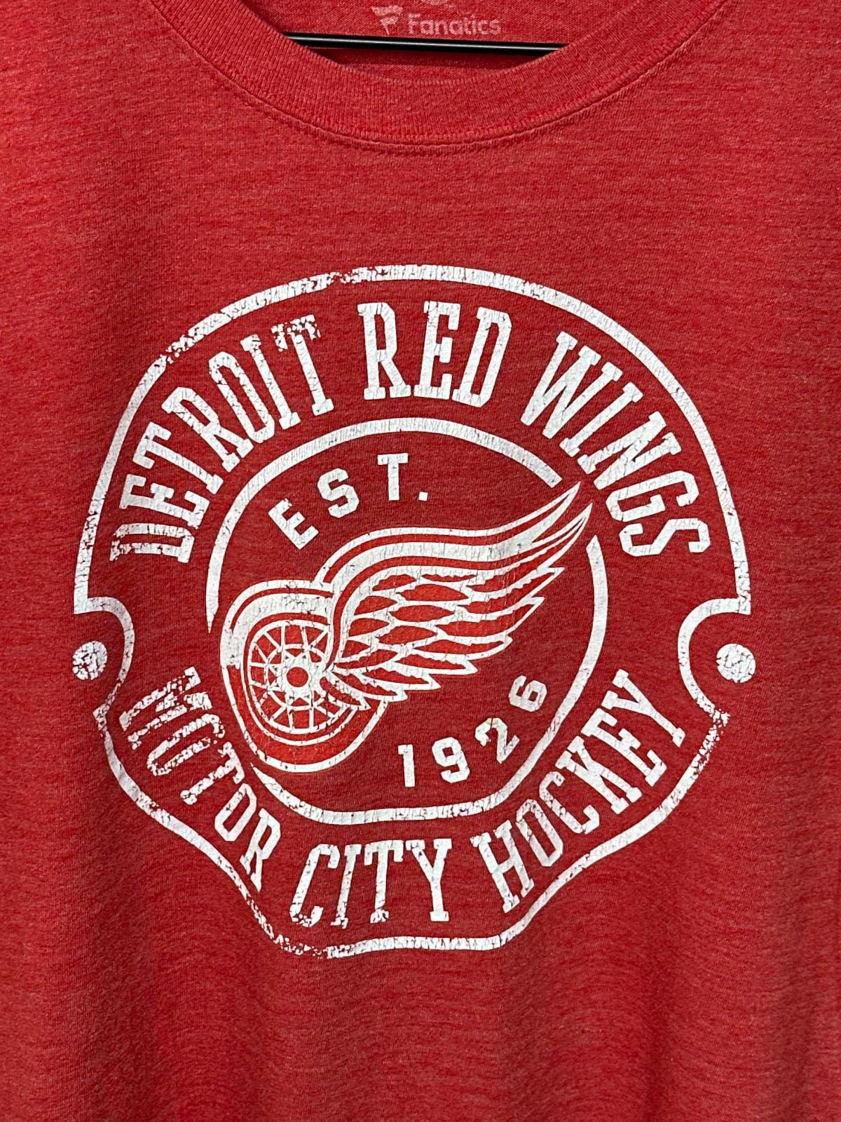 Detroit Red Wings Motor City Hockey Men's Red T-Shirt