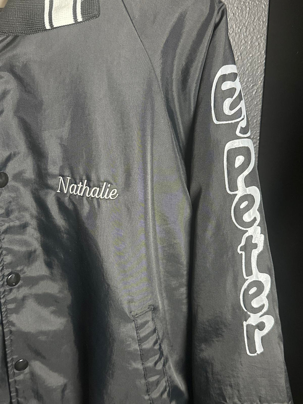 Hartwell Black Vintage Varsity Jacket
