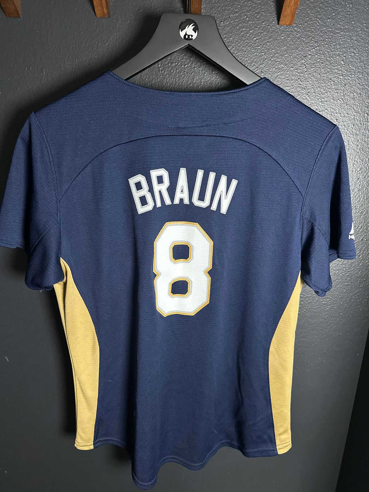 Majestic Milwaukee Brewers Baseball Jersey #8 Braun