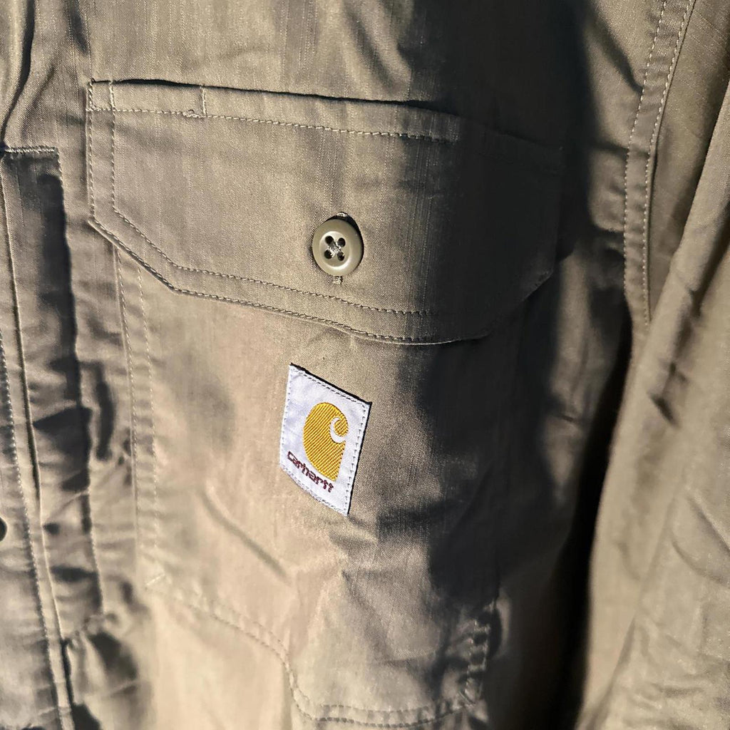 Carhartt Men's Khaki and Green Shirt