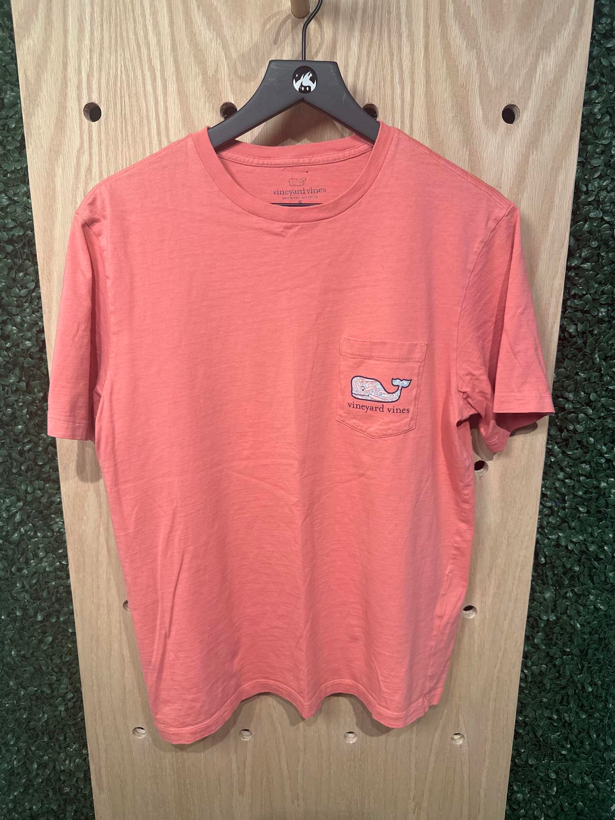 Vineyard Vines Coral Pocket T-Shirt, Size Small