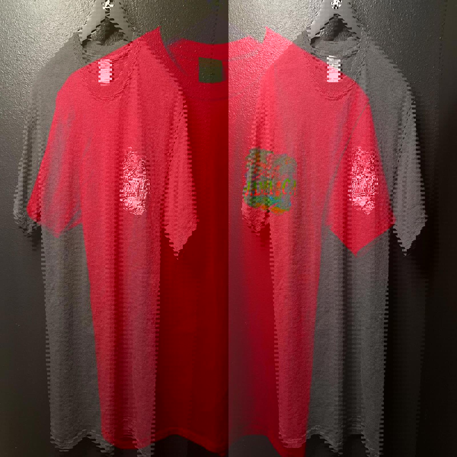 Vintage Gildan Red Jamaica T-Shirt - Always Time for Fun