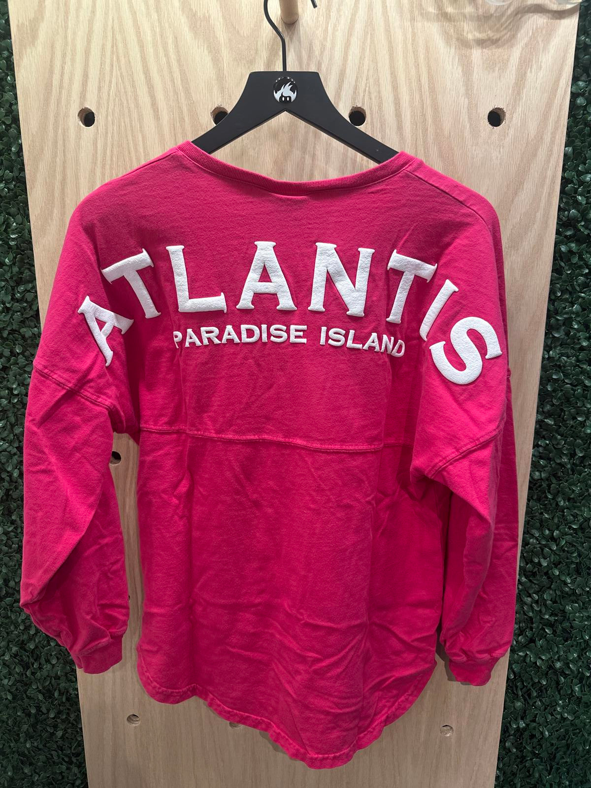 Spirit Atlantis Paradise Island Pink Long Sleeve V-Neck Shirt