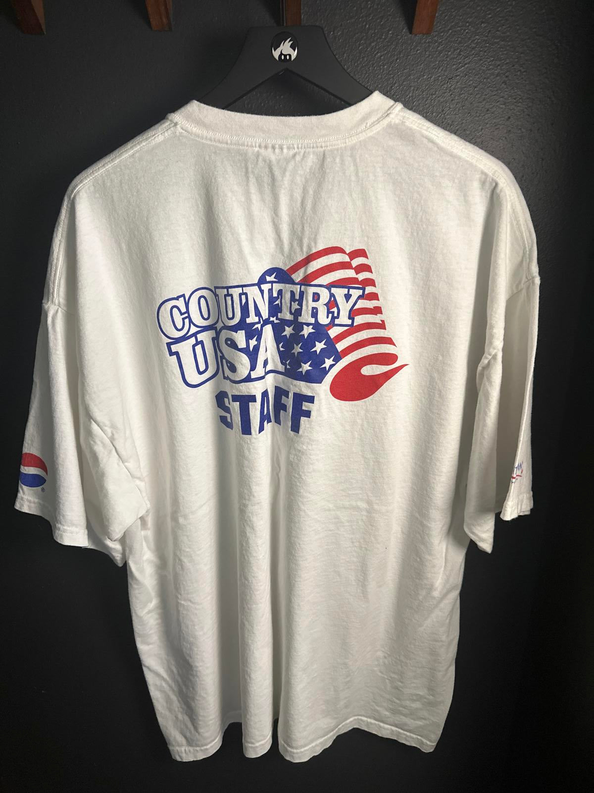 Country USA Staff White Short Sleeve T-Shirt Size 2XL