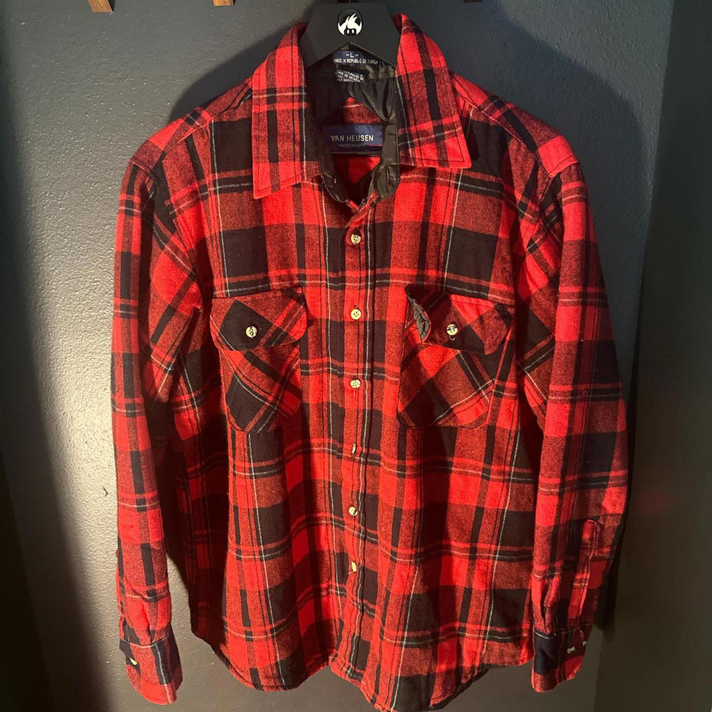 Van Heusen Winter Weights Plaid Button Down.