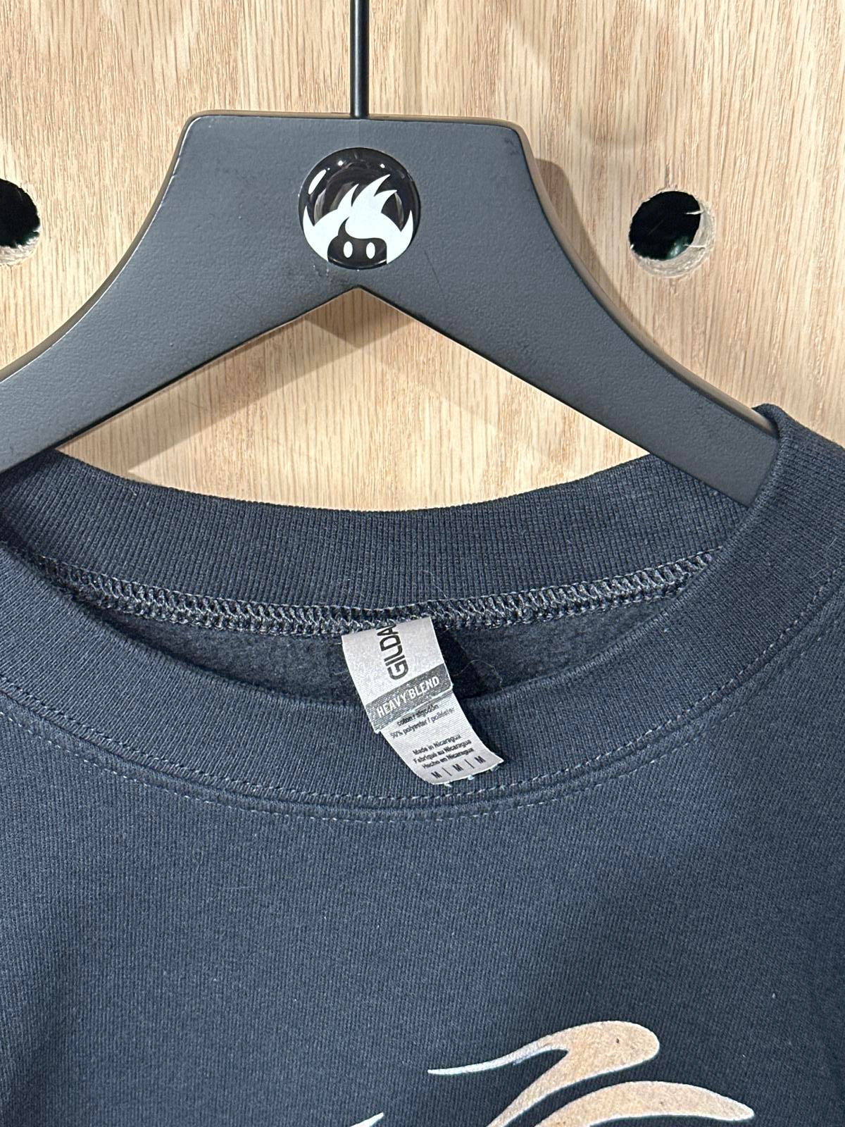 Black Unisex Sweatshirt with Anime Ramen Bowl Graphic