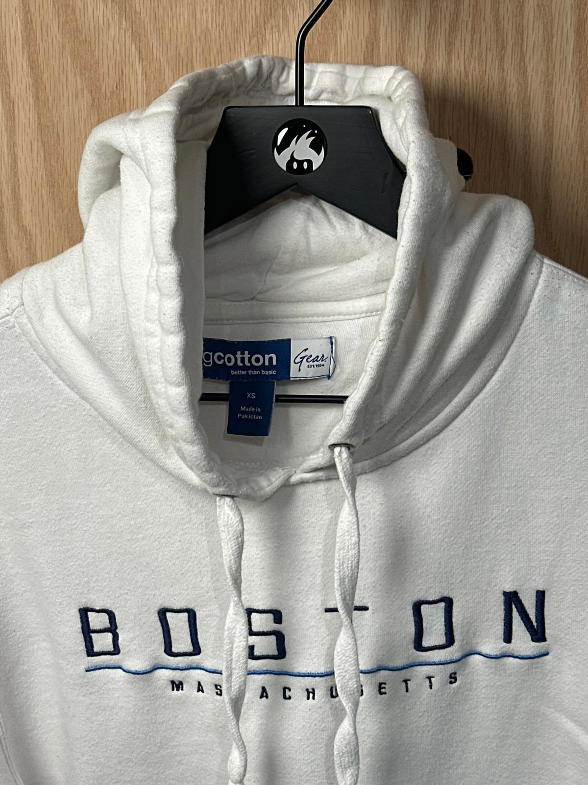 White Boston Massachusetts Hoodie