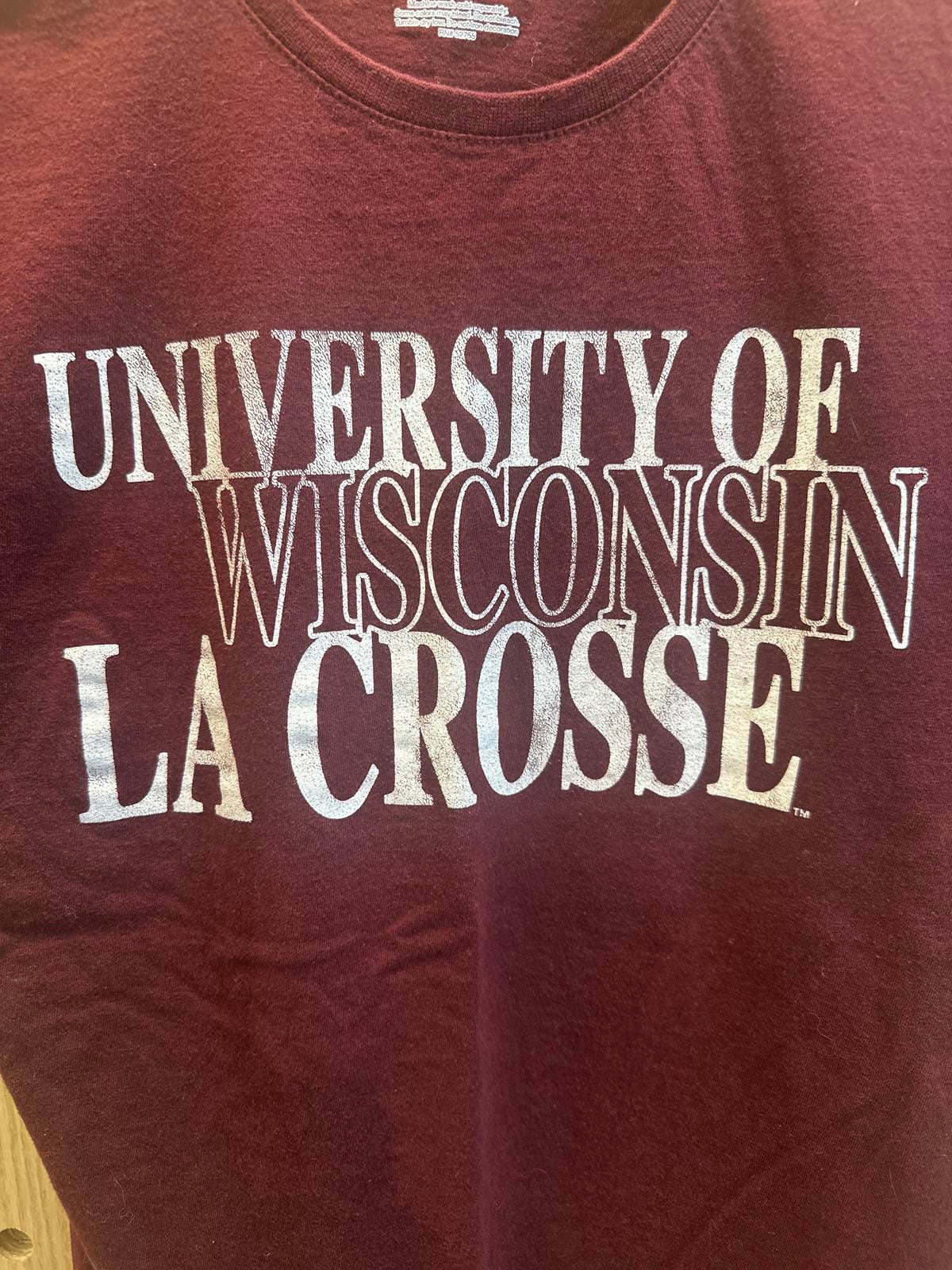 University of Wisconsin La Crosse Maroon Short Sleeve T-Shirt