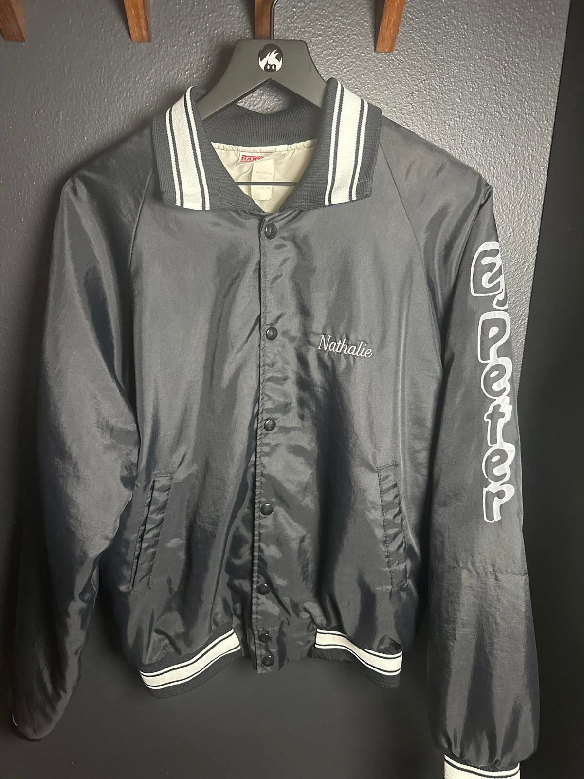 Hartwell Black Vintage Varsity Jacket