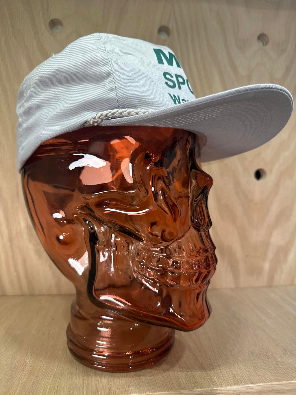 M & J Sports White Baseball Cap Wausau, WI