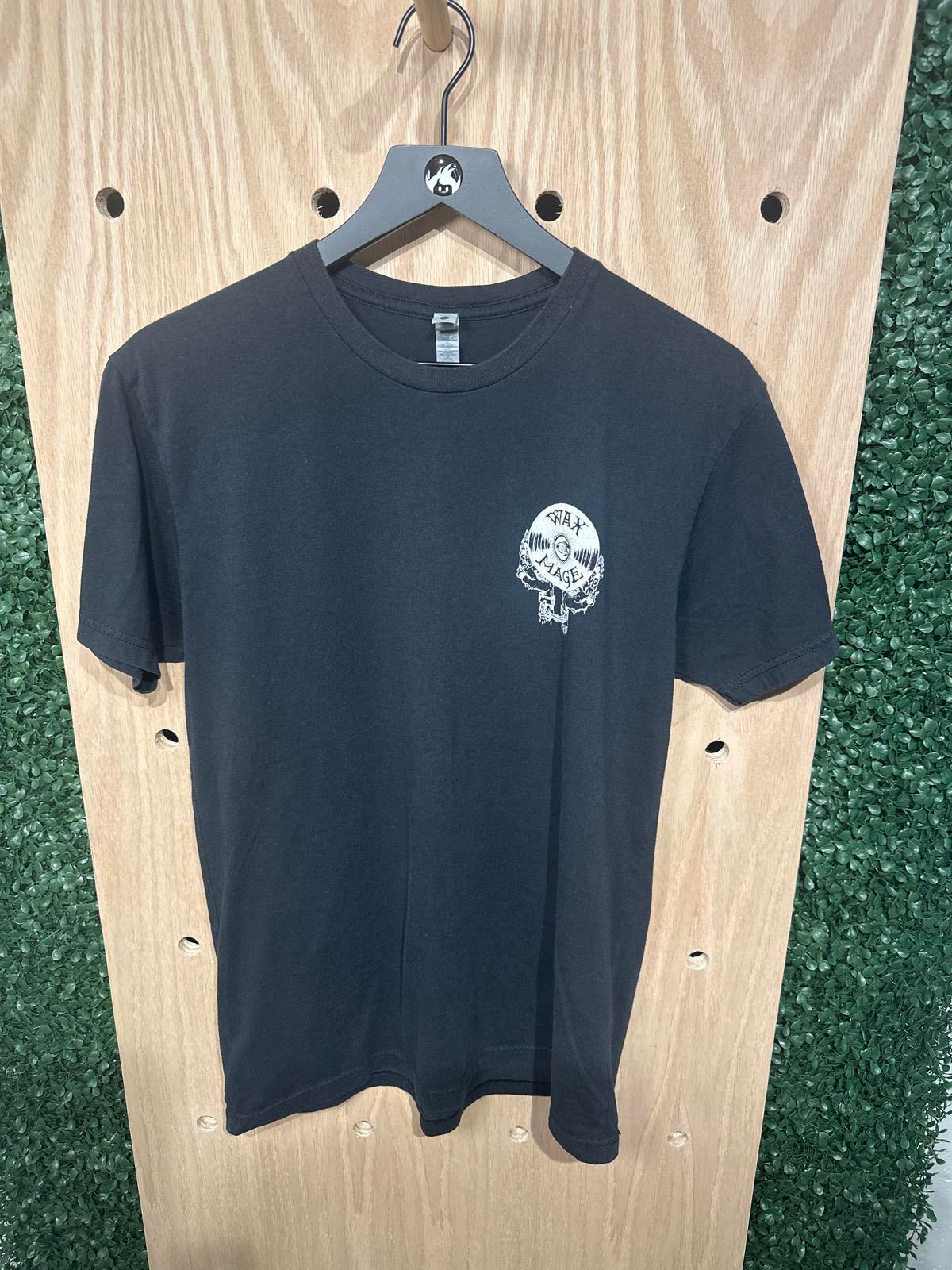 Next Level Apparel Black Graphic T-Shirt - Wax Mage Records Logo
