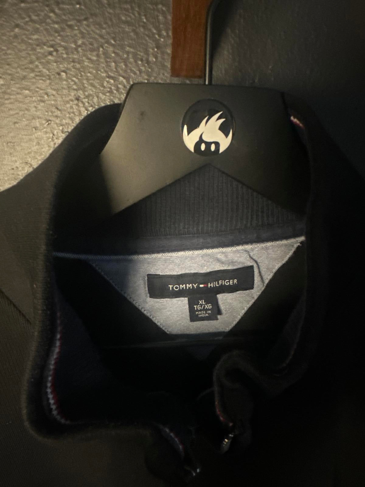 Tommy Hilfiger Black Half-Zip Sweatshirt