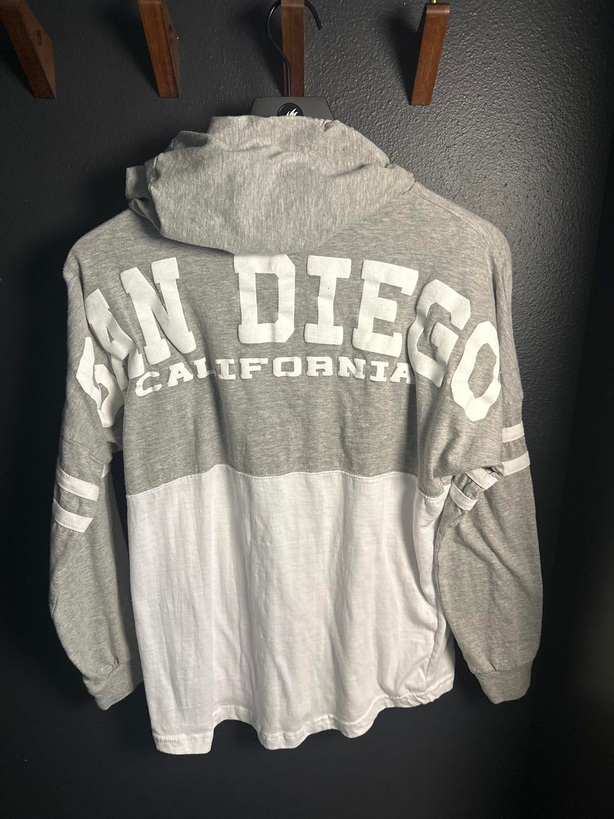 Basic America San Diego California Hooded Long Sleeve T-Shirt