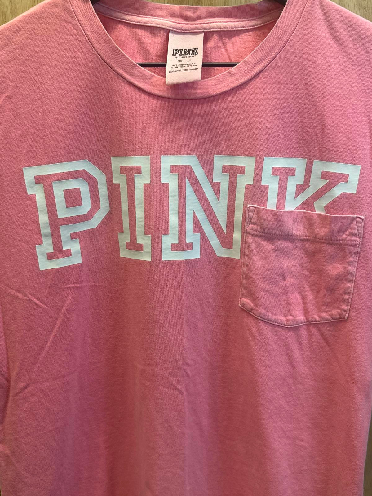 PINK Victoria's Secret Pink Logo Pocket T-Shirt