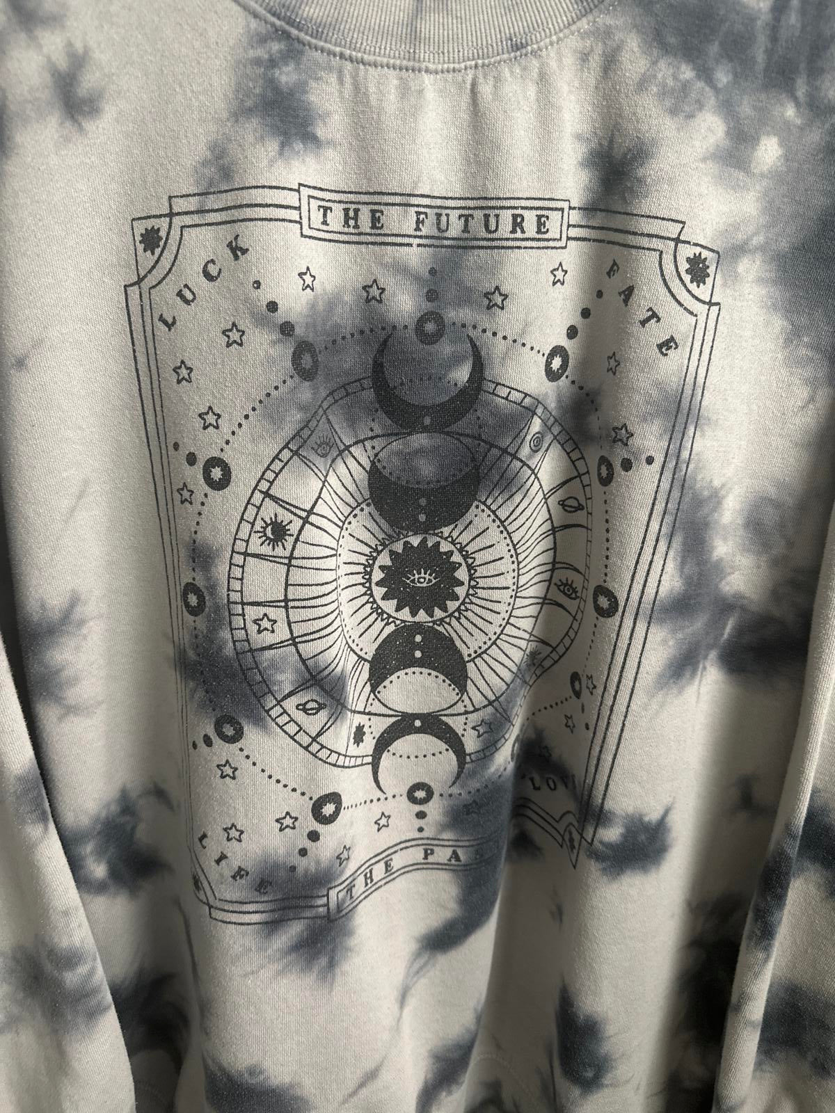 Mighty Fine Tie-Dye Sweatshirt - Cosmic Celestial Design