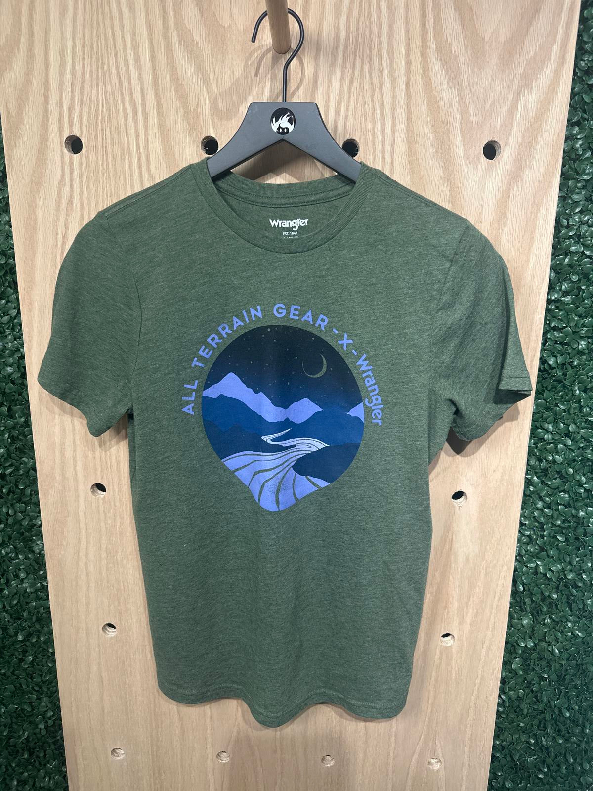 Wrangler Woman's Green Graphic T-Shirt All Terrain Gear
