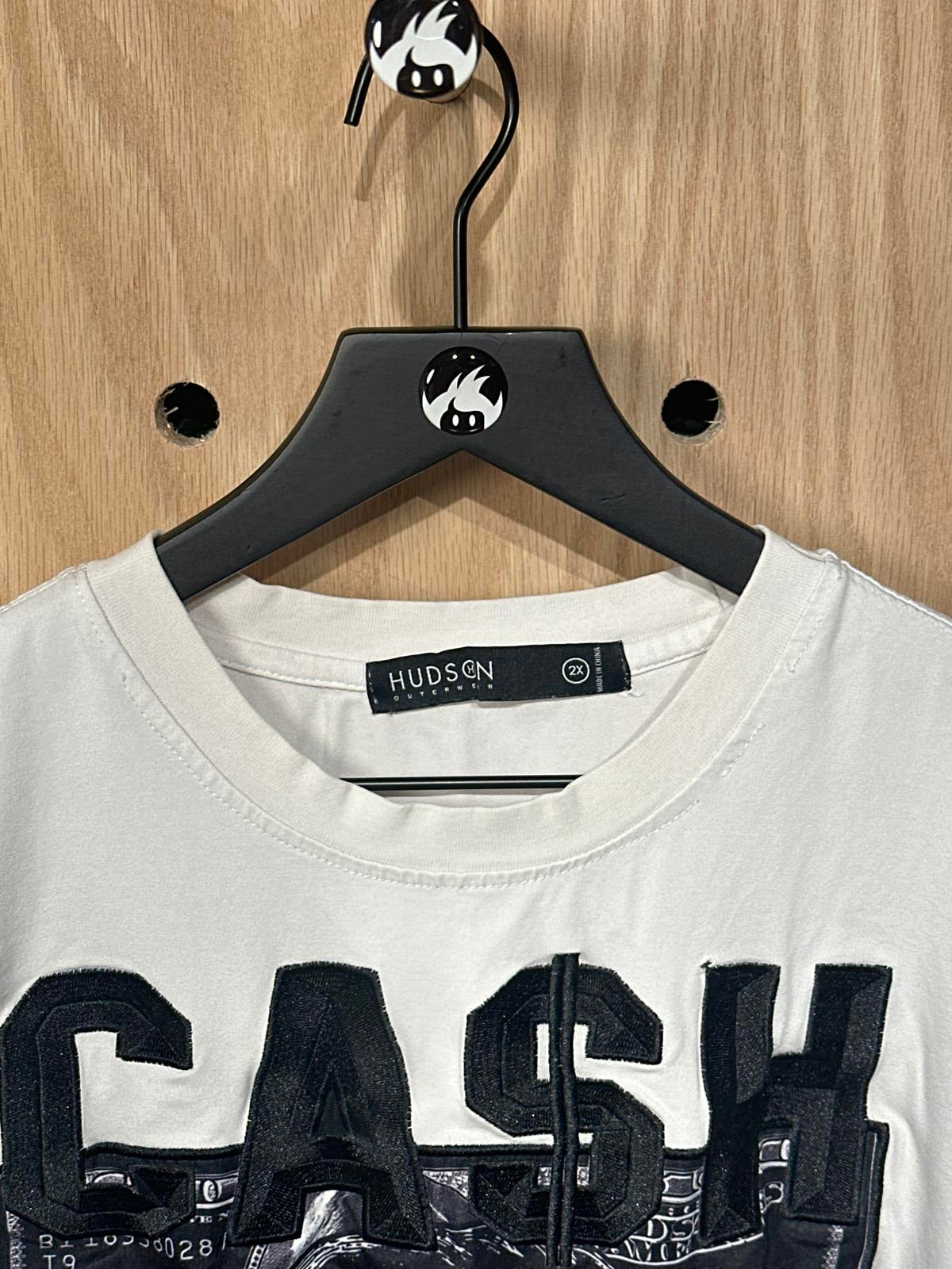 Hudson White Graphic T-Shirt with Cash Print