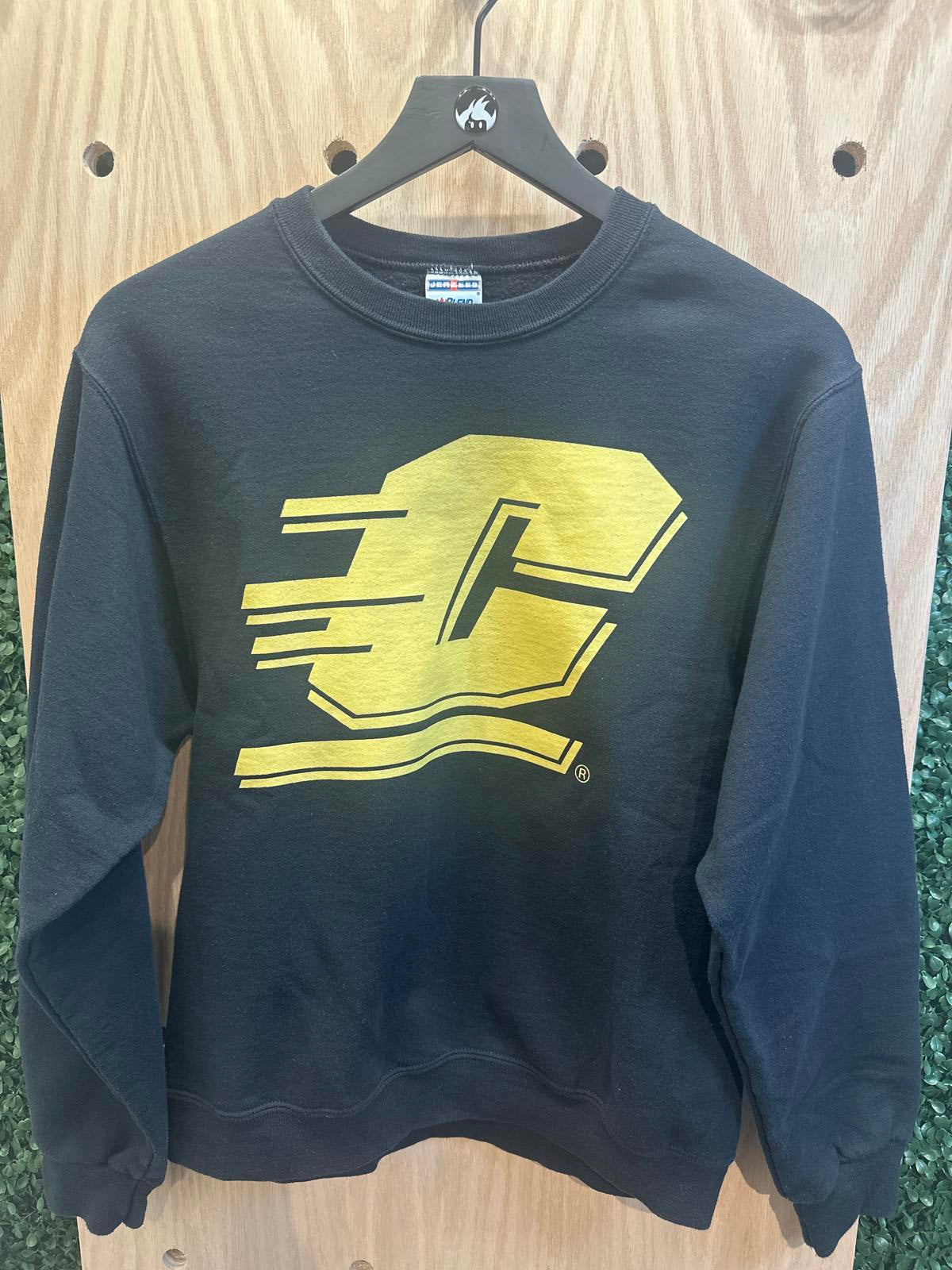 Jerzees NuBlend Men's Black Sweatshirt with Gold Graphic