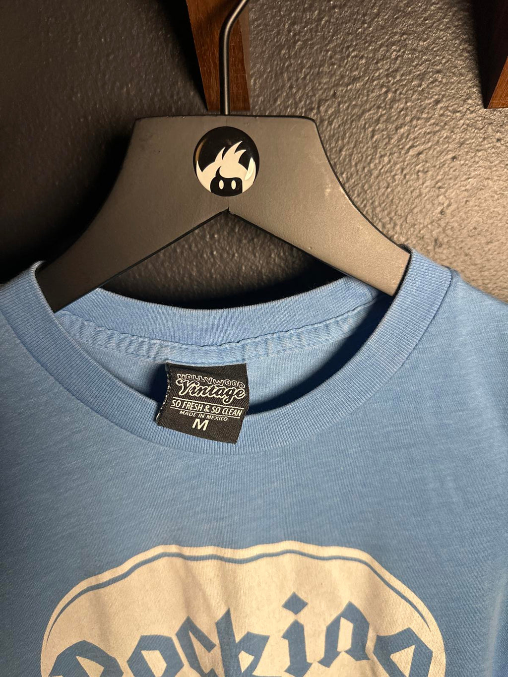 Vintage Rocking Out Graphic Tee - Medium Blue