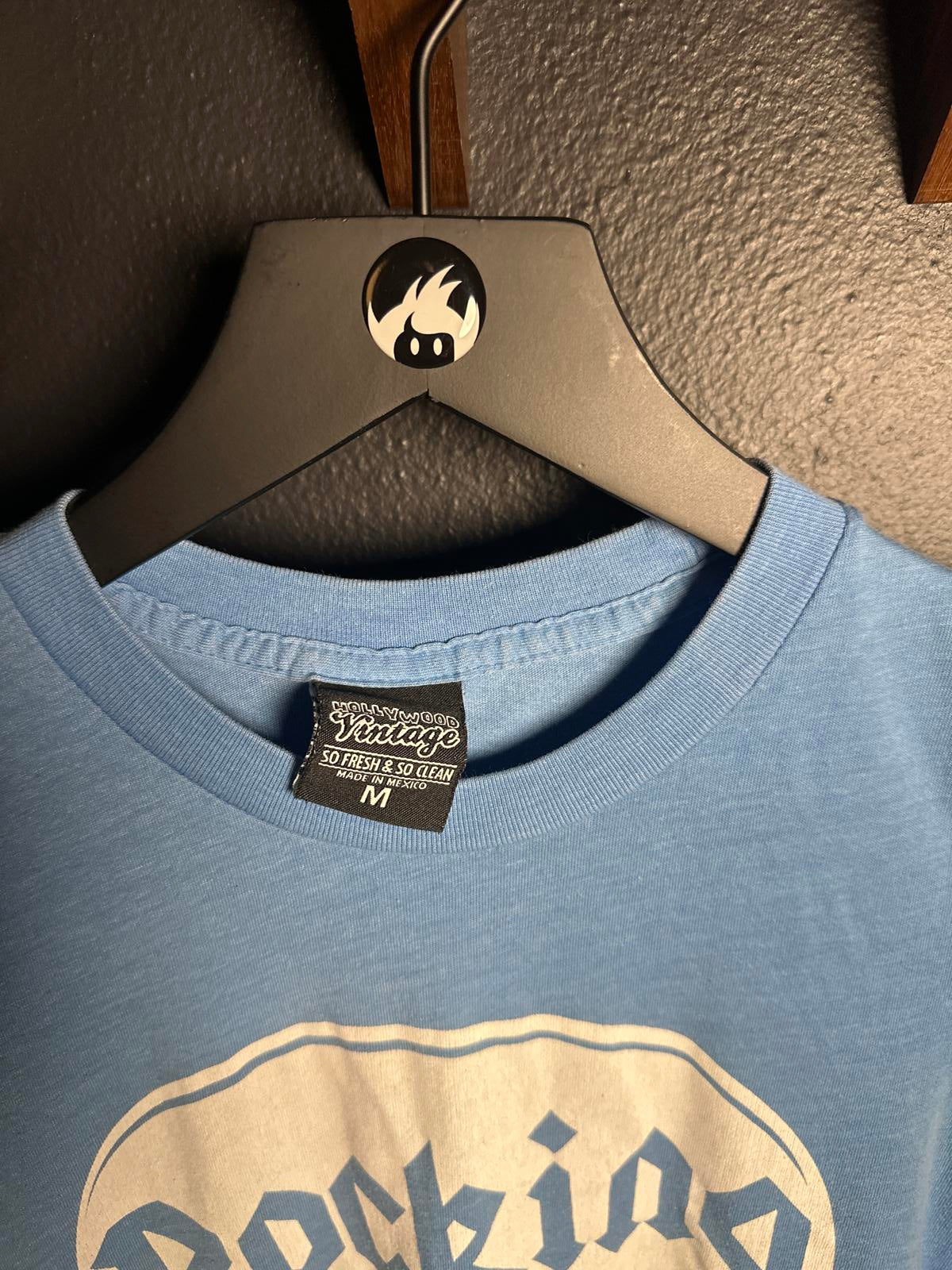 Vintage Rocking Out Graphic Tee - Medium Blue