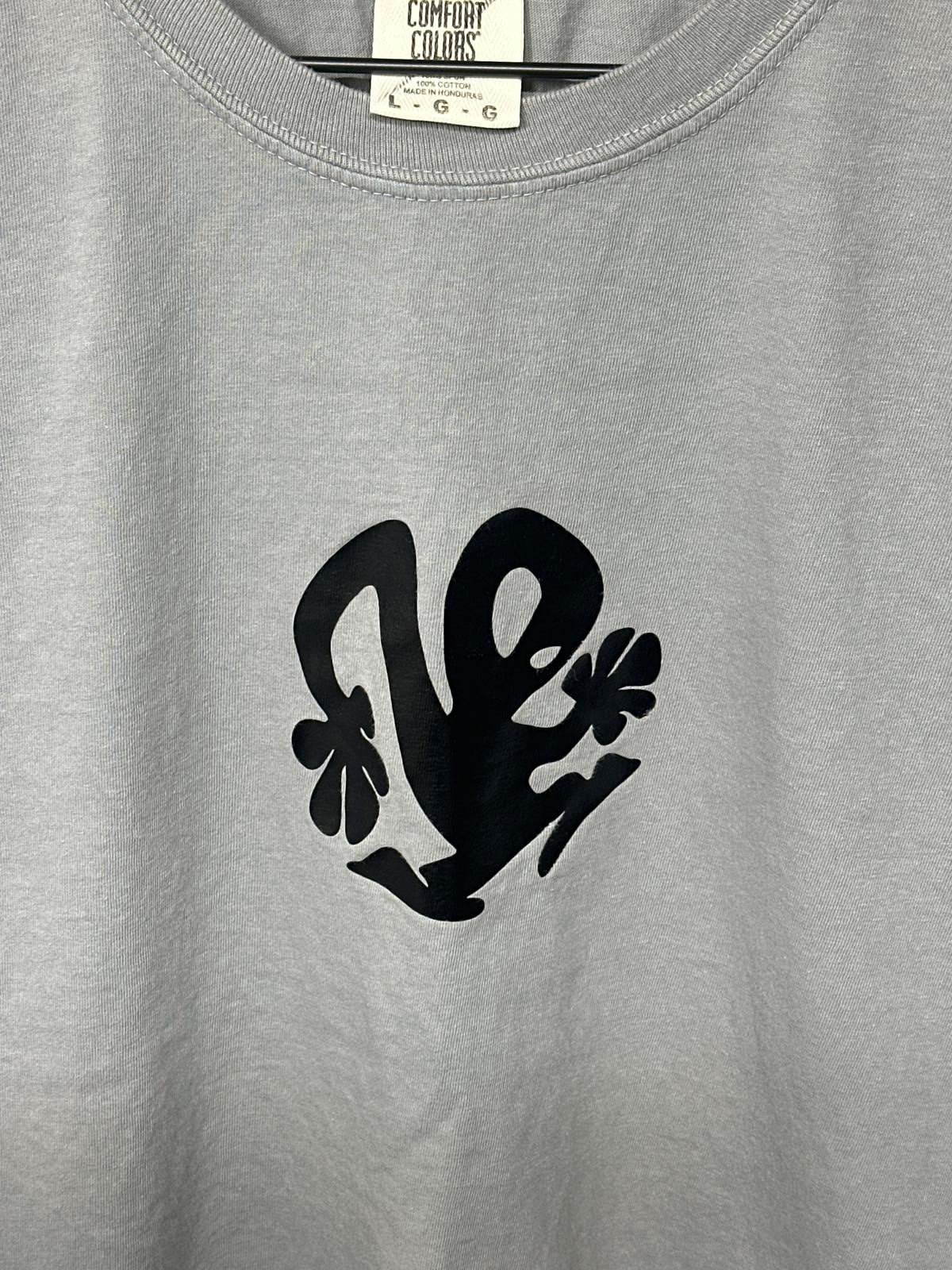 Comfort Colors Men's Gray T-Shirt with Black Alien Print