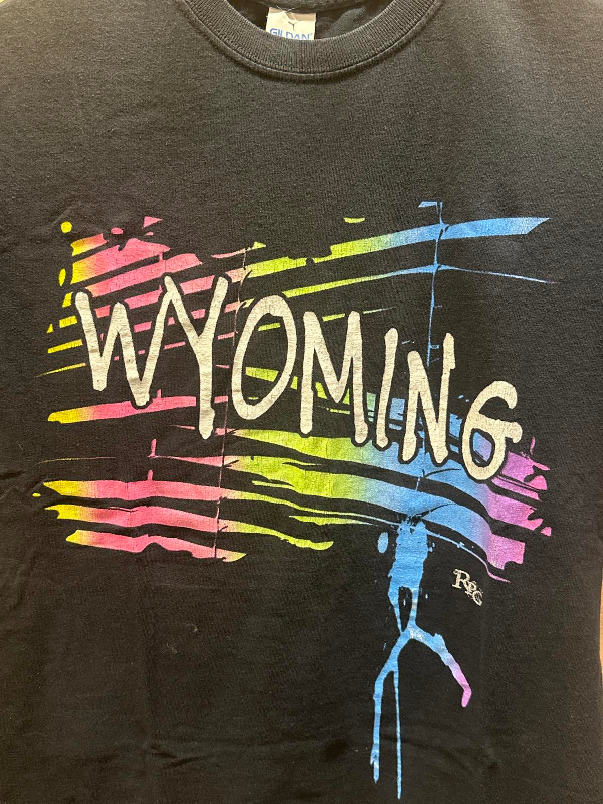 Wyoming Graphic Black T-Shirt