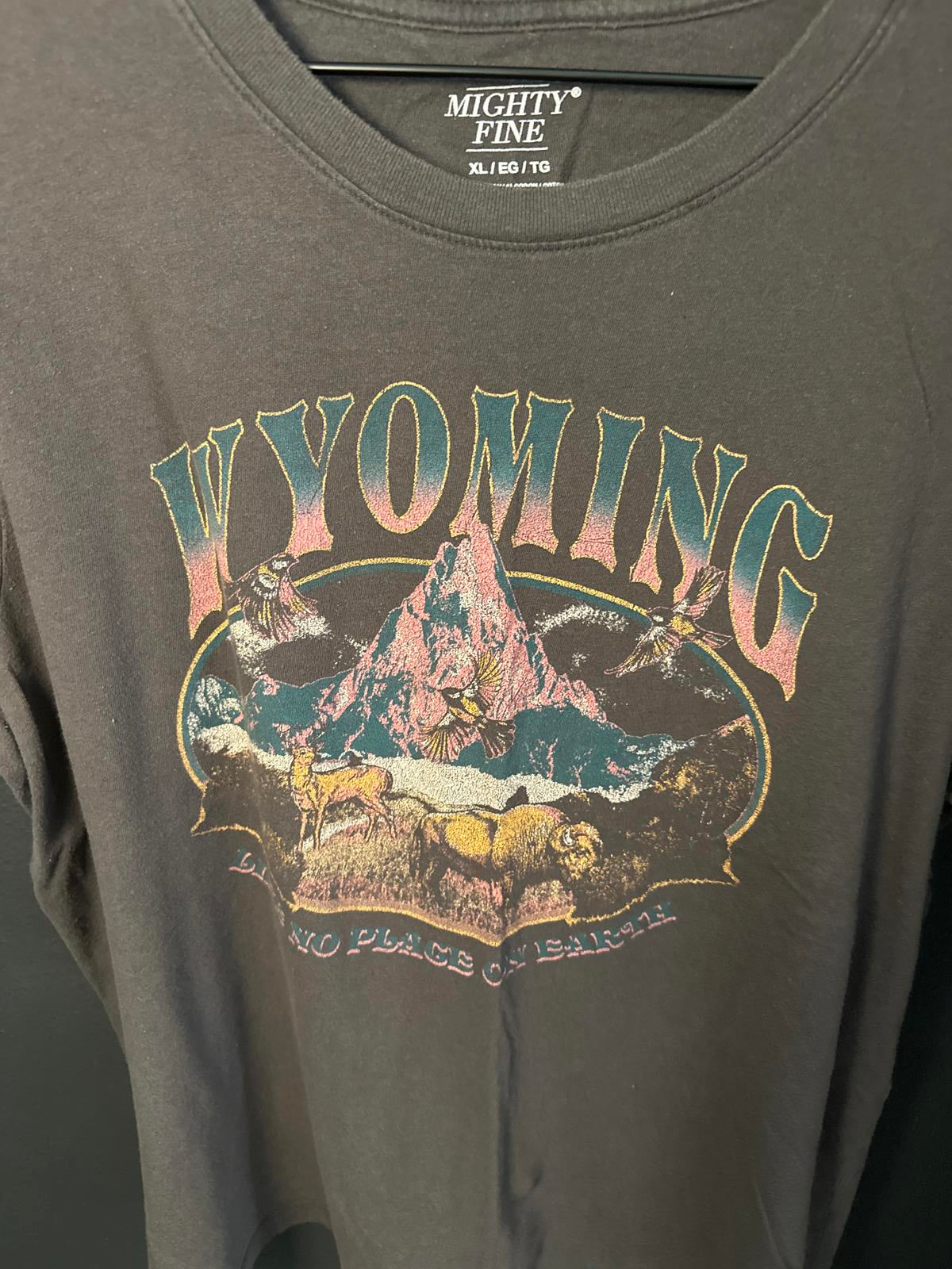 Vintage Style Wyoming Graphic Tee/Crop Tom - Mighty Fine