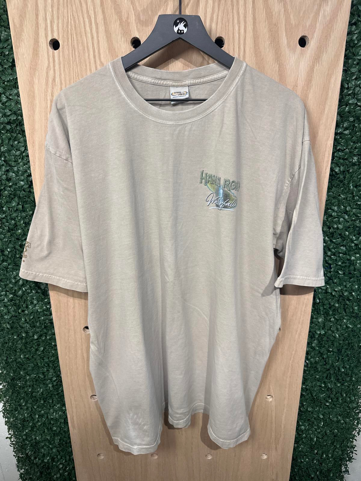 Crazy Shirts Hawaii Road Waterfalls Embroidered T-Shirt