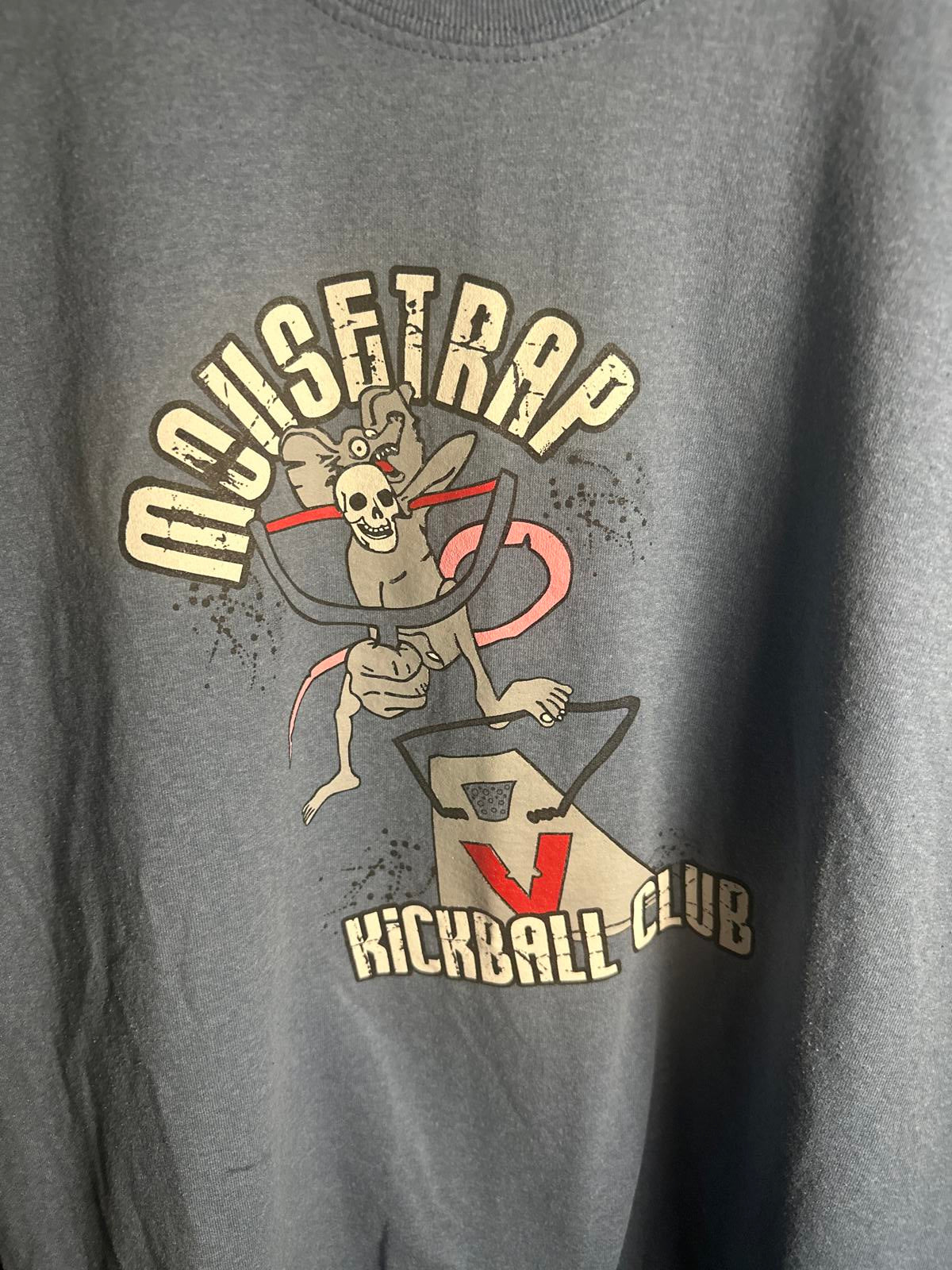 Gildan Ultra Cotton Mouse Trap Kickball Club Graphic T-Shirt, Size Large