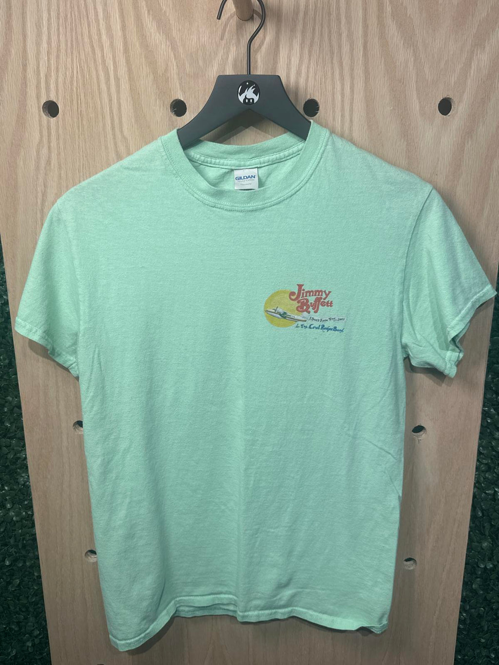 Gildan Men's Light Green Jimmy Buffett Graphic T-Shirt