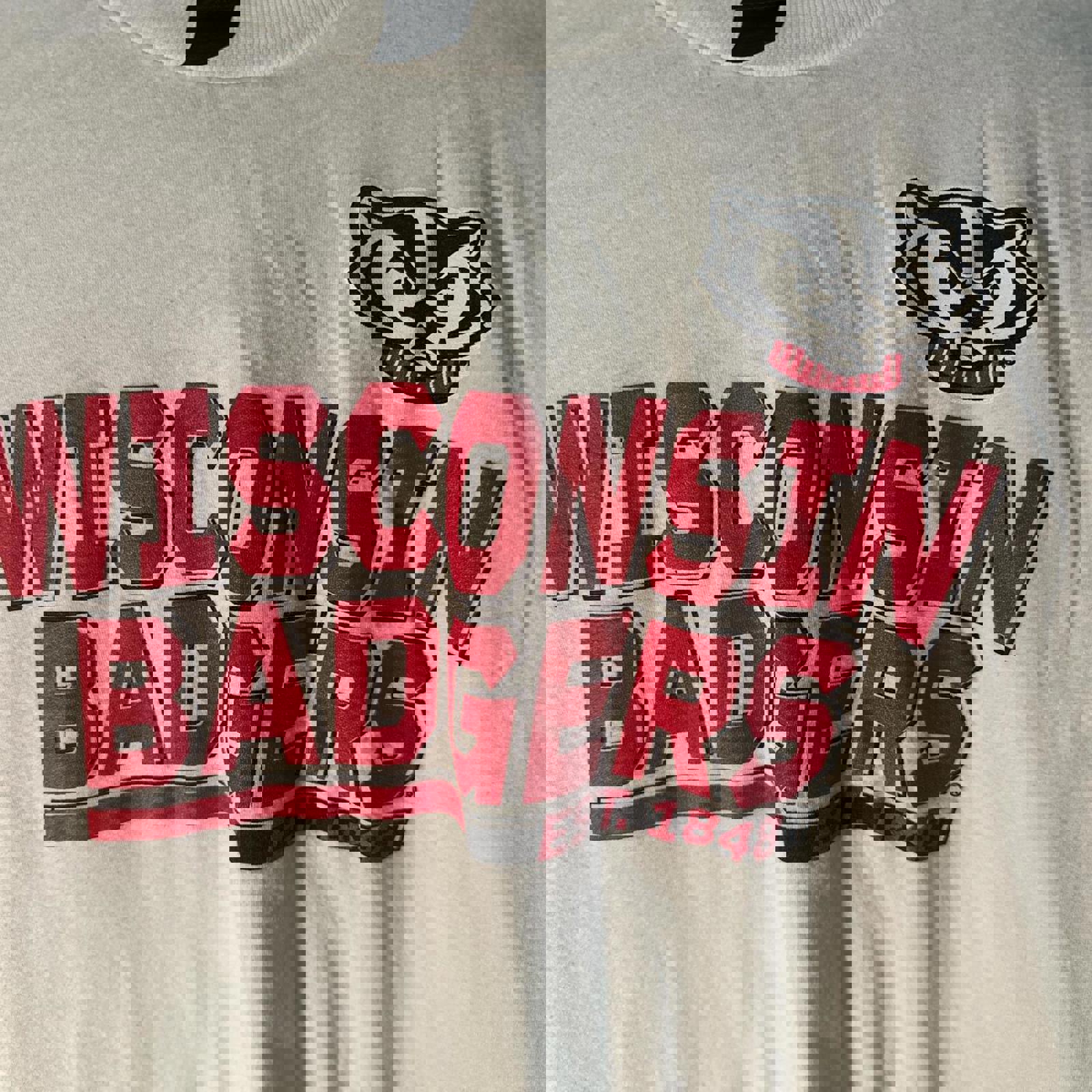 Gildan Wisconsin Badgers White Long Sleeve Shirt