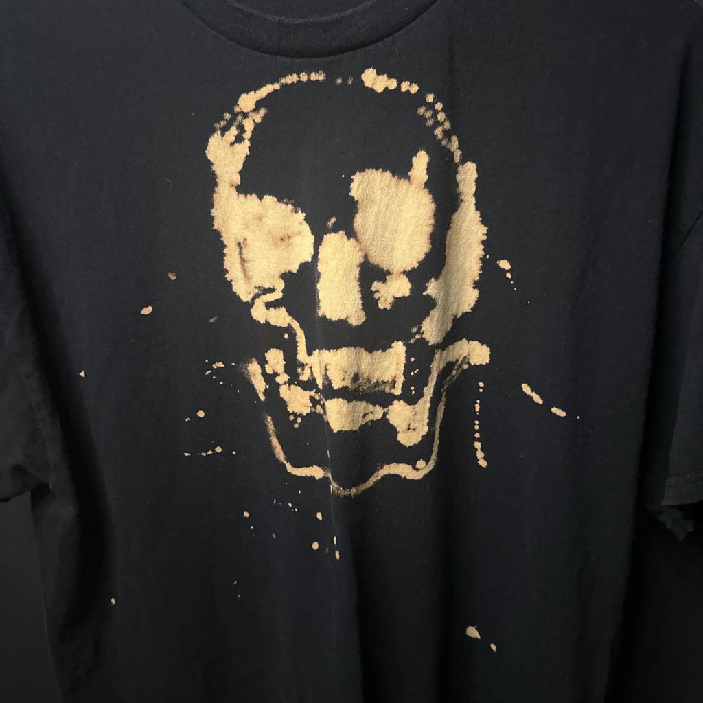 Vintage Skull Bleach Distressed T-Shirt