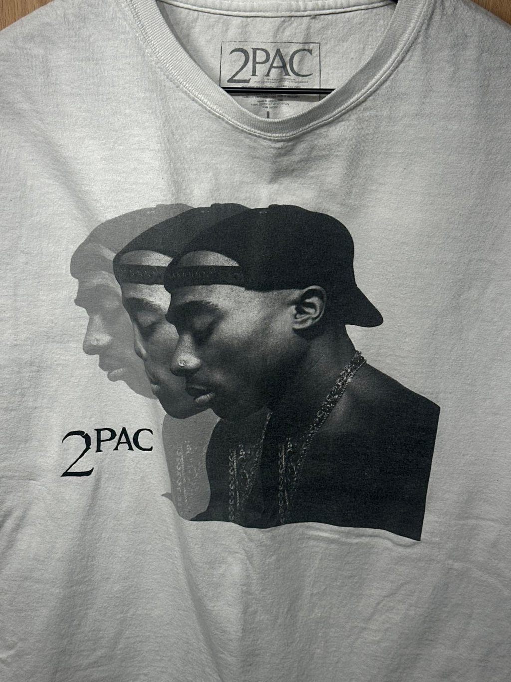 2PAC Graphic Print White T-Shirt Size Large