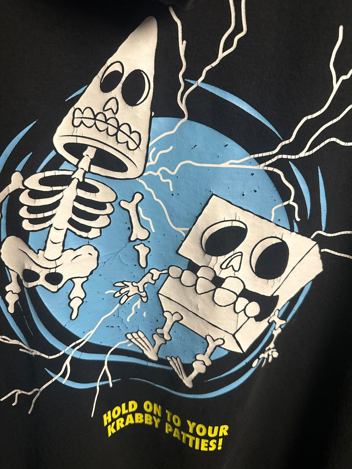 H&M SpongeBob Scaredy Pants Black Hoodie Sweatshirt