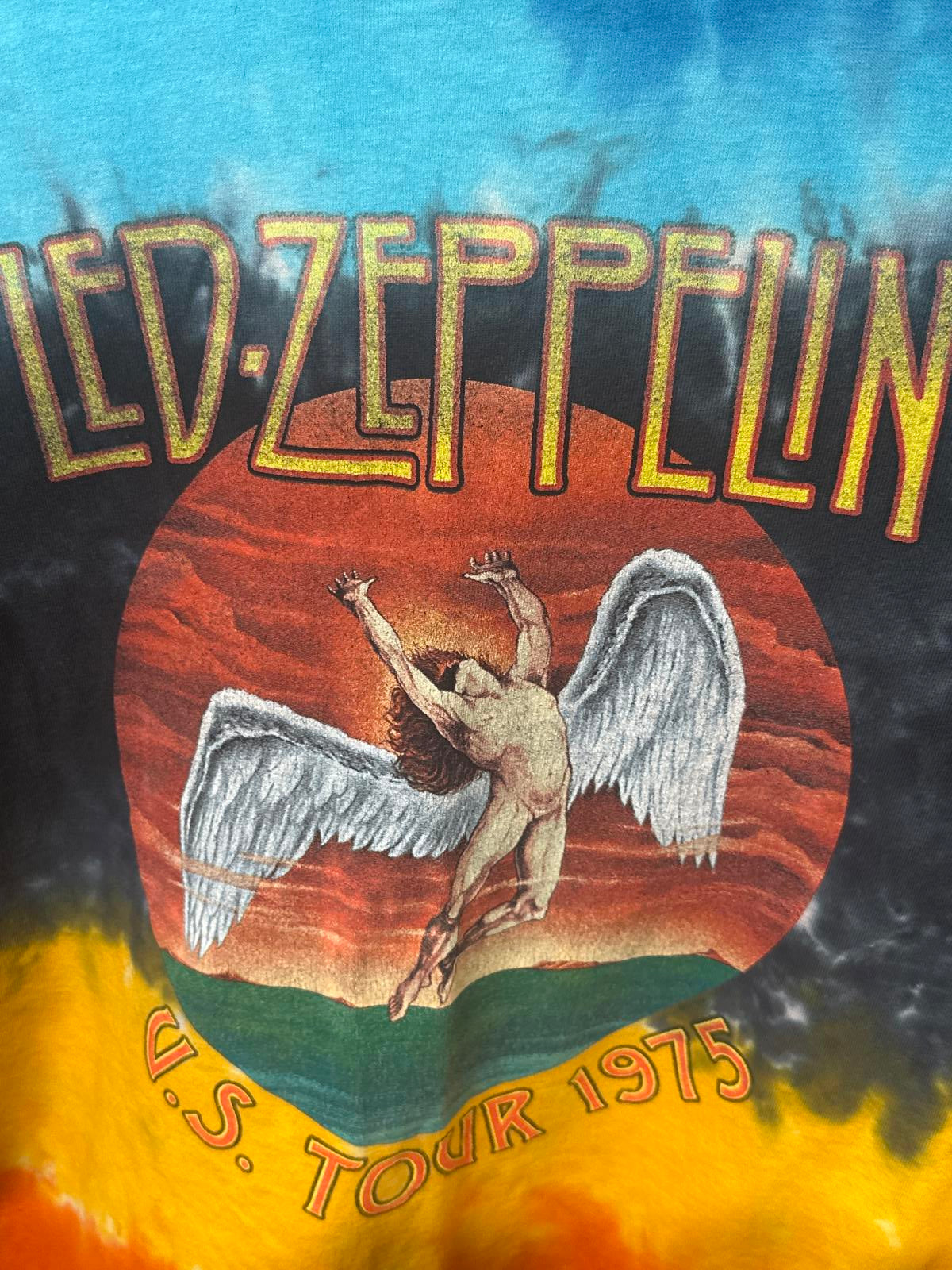 Led Zeppelin 1975 U.S. Tour Tie-Dye Long Sleeve T-Shirt XL