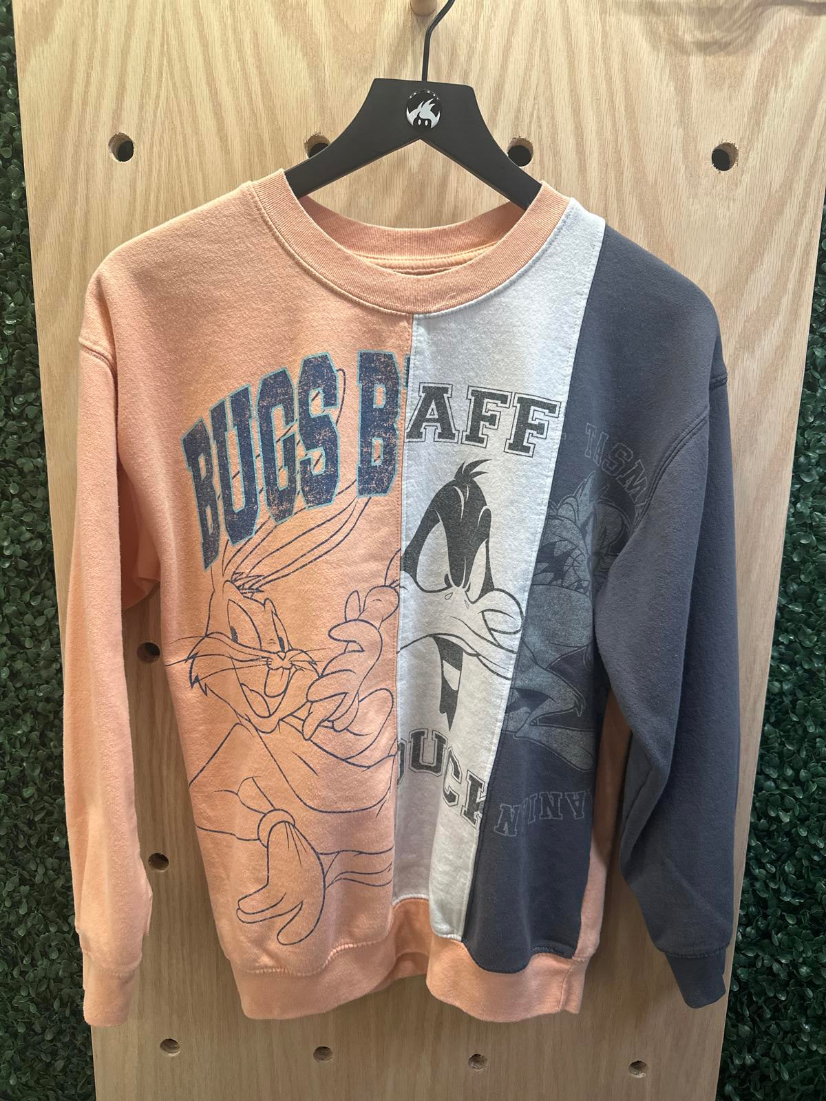 Looney Tunes Bugs Bunny & Daffy Duck Colorblock Sweatshirt