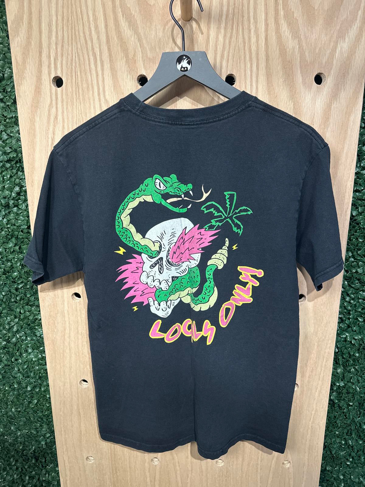 a.lab Black T-Shirt with Dragon and Skull Graphic