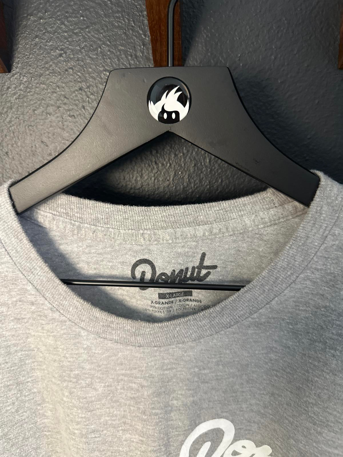 Stylish Donut Logo Gray T-Shirt