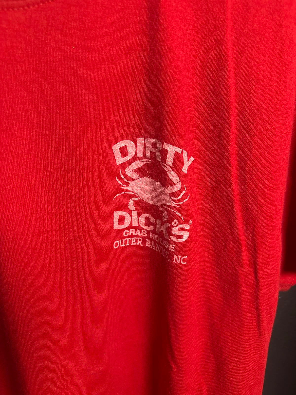 Dirty Dick's Crab House Red T-Shirt - Gildan Ultra Cotton Size M