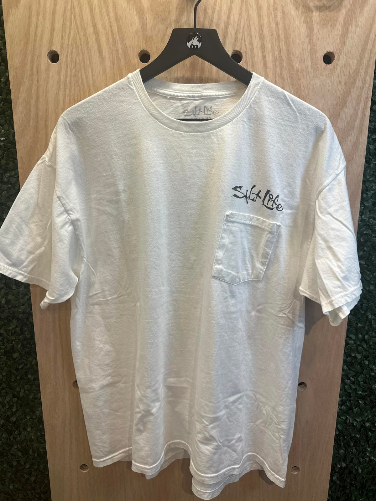 Salt Life Men's White Pocket T-Shirt Size XL