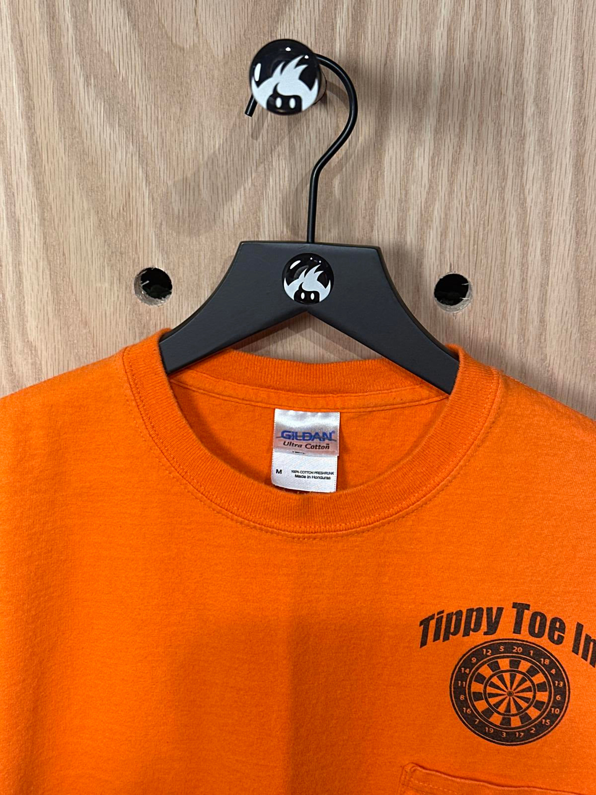 Gildan Orange Tippy Toe Inn Graphic T-Shirt with Pocket