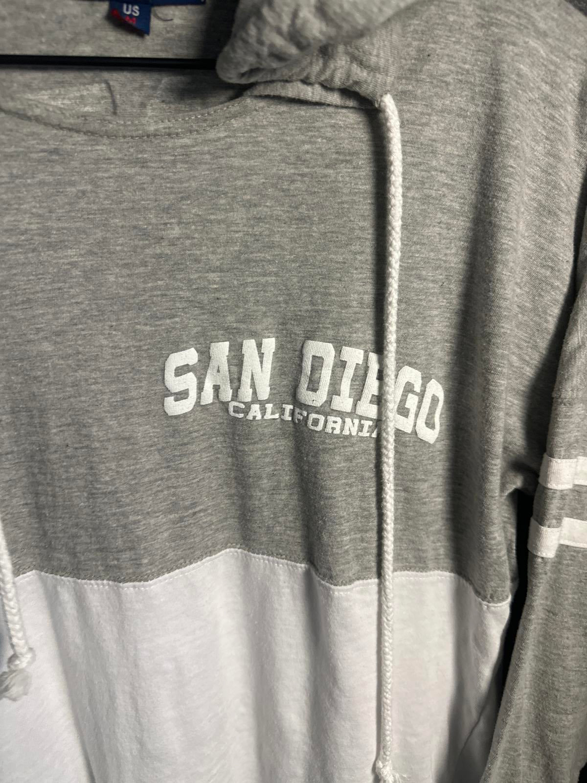 Basic America San Diego California Hooded Long Sleeve T-Shirt