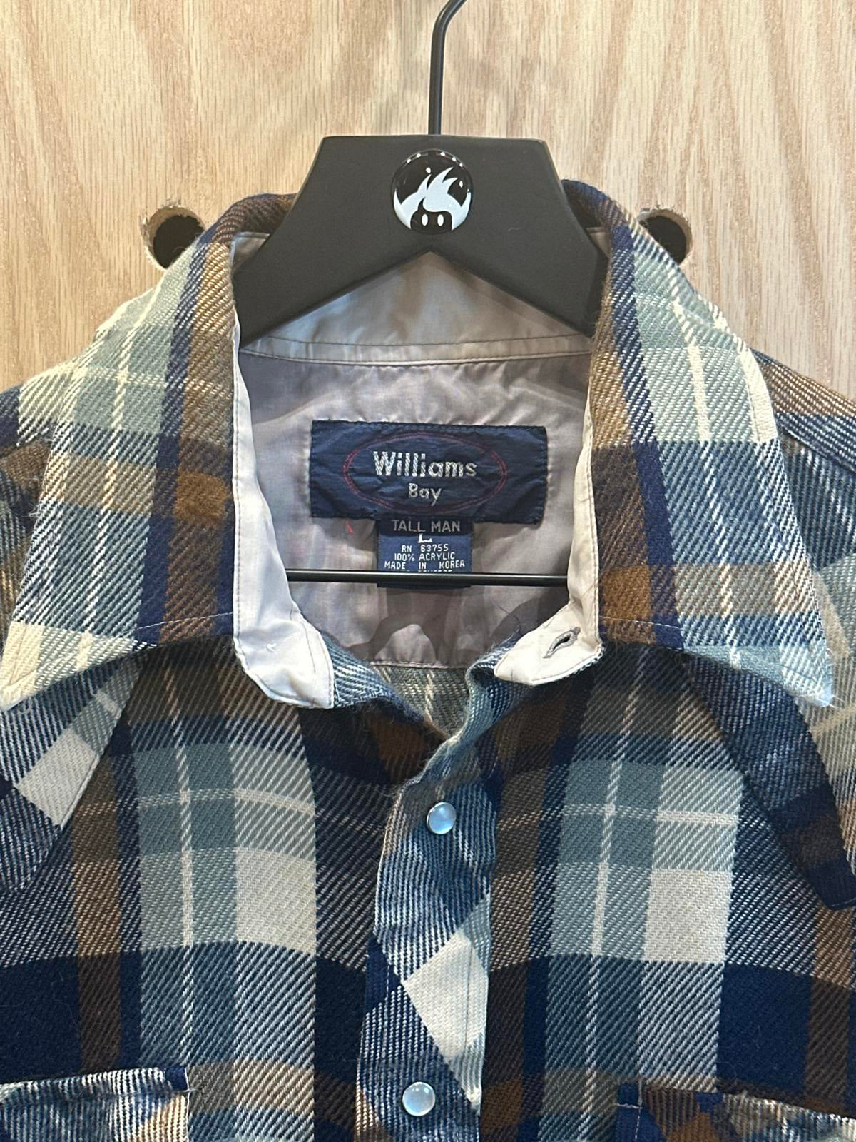 Williams Bay Men's Tall Casual Plaid Shirt