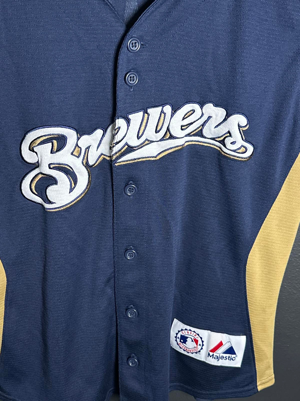 Majestic Milwaukee Brewers Baseball Jersey #8 Braun