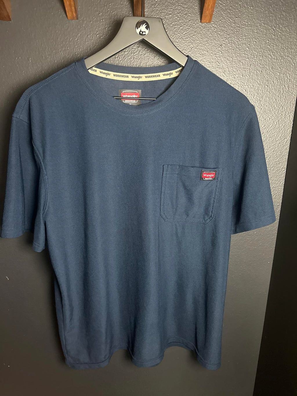 Wrangler Workwear Navy Blue Pocket T-Shirt Men's Medium