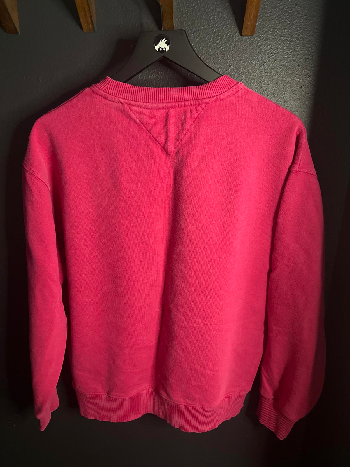 Tommy Jeans Spellout Retro Graphic Embroidered Sweatshirt - Bold Pink