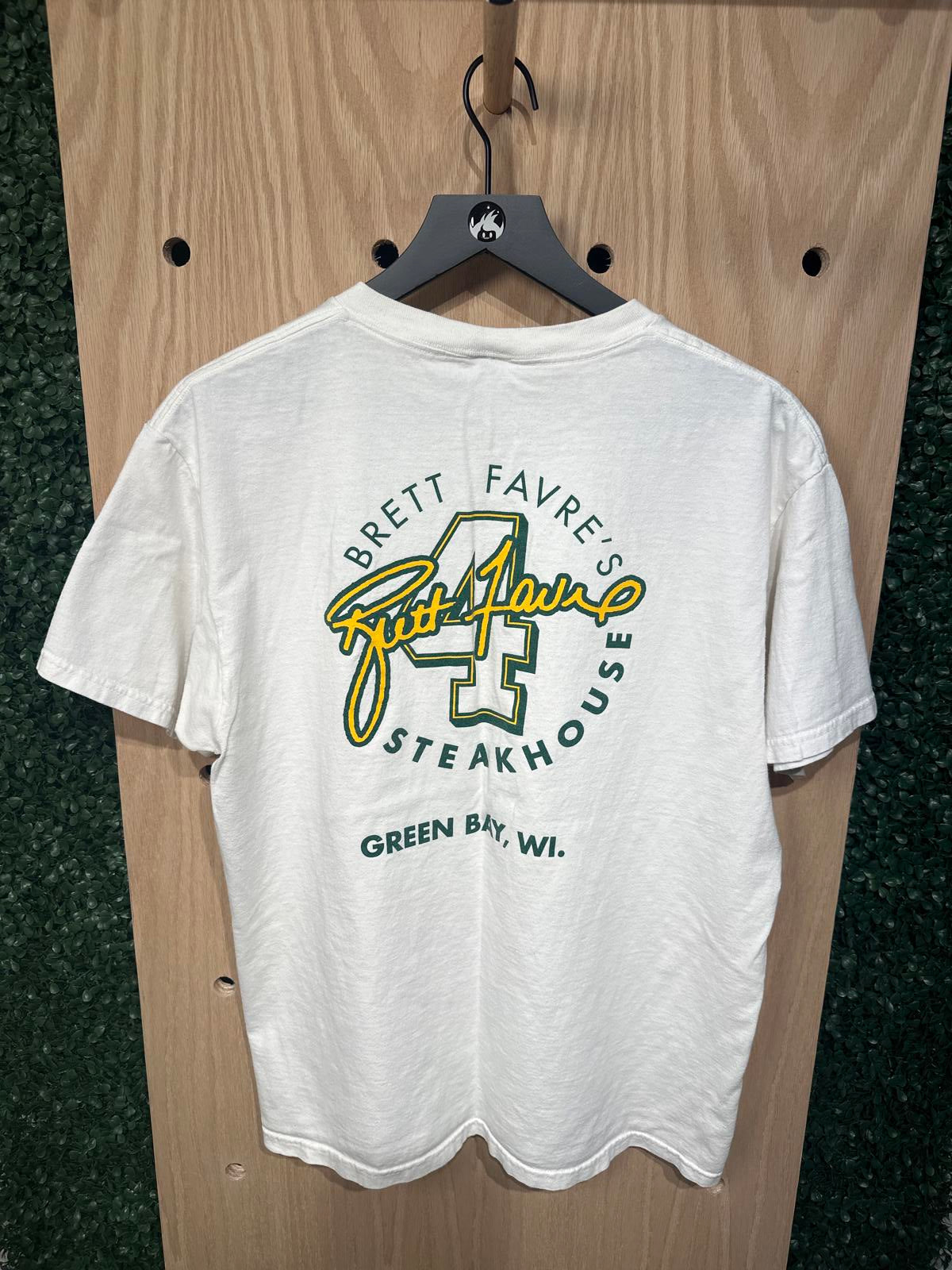 Vintage Fruit of the Loom Heavy Cotton Brett Favre Steakhouse T-Shirt