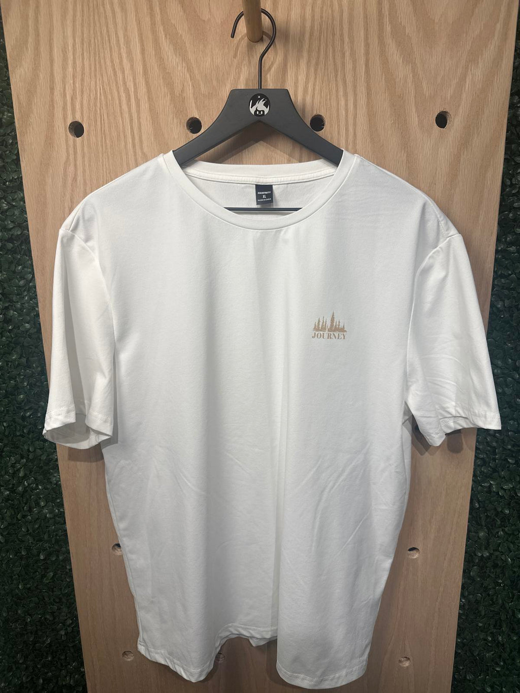 Manfinity White Crew Neck T-Shirt XL